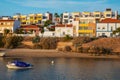 On the narrow Alleys of Ferragudo, Algarve, Portugal, Europe Royalty Free Stock Photo