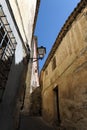 Narrow alleyway in historic city, Cuenca, Spain Royalty Free Stock Photo