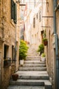 Narrow alleyway in old town in Europe