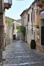 Narrow alleyway in the old town of Gerace