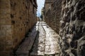 Narrow ancient streets in traditional town Deir el Qamar, Lebanon