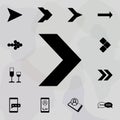 Narrow arrow icon. Web icons universal set for web and mobile Royalty Free Stock Photo