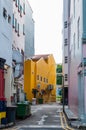 Narrow back alley in Singapore city