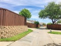 Small back alley at suburban neighborhood in North Dallas, Texa Royalty Free Stock Photo