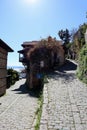 On the narrow beautiful streets of medieval Alanya fortress Royalty Free Stock Photo