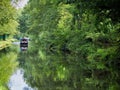 Narrow Boat an a Birmingham Canal Royalty Free Stock Photo