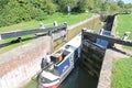 Narrow boat in the Caen Hill Locks