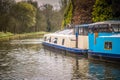 A narrow boat on the Leeds Liverpool canal at appley Bridge