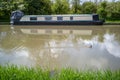 Narrow boats moored on the Grand Union canal