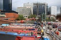 Narrow boats moored Gas Street Basin, Birmingham