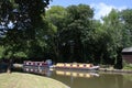 Narrow boats moored on Kennet and Avon canal