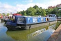 Narrow Boats moored in Worcester Canal Basin Royalty Free Stock Photo