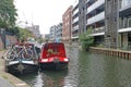 Narrow boats on the Regents canal, London Royalty Free Stock Photo
