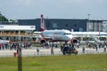 Narrow-body jet airliner Airbus A321-211. Airberlin.