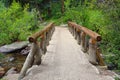 Narrow bridge over creek in Estes Park, Colorado in the US Royalty Free Stock Photo