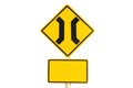 Narrow bridge traffic sign Royalty Free Stock Photo