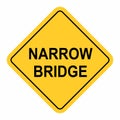 Narrow bridge traffic sign Royalty Free Stock Photo