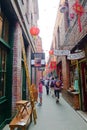 Narrow Business Lane in Chinatown in Victoria