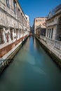 Narrow Canal Among Old Colorful Brick Houses Royalty Free Stock Photo