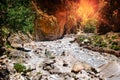 Samaria Gorge in Central Crete Royalty Free Stock Photo