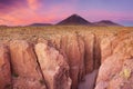 Volcan Licancabur, Atacama Desert, Chile at sunset Royalty Free Stock Photo