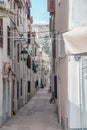 Narrow charming street in croatia