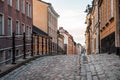 Narrow city Street in Old Town of Stockholm, Gamla Stan, Sweden