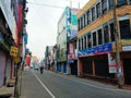 Narrow city street in Sri Lanka