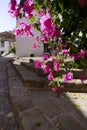 Narrow cobbled streets in the old Jewish quarter of Caceres Royalty Free Stock Photo