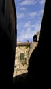 Narrow cobbled streets in the old Jewish quarter of Caceres Royalty Free Stock Photo