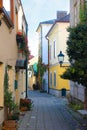 Narrow cobblestone street, Baden, Austria