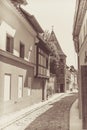 Narrow cobblestoned street in Torun Old Town