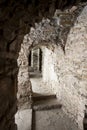 Narrow corridor - Niedzica Castle, Poland. Royalty Free Stock Photo