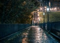 Narrow dark street with ghosts Royalty Free Stock Photo