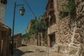 Narrow deserted alley and old houses Royalty Free Stock Photo