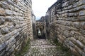 Narrow entrance ramp to the ruins of Kuelap near Chachapoyas, Peru