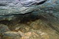 The narrow entrance to the cave