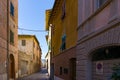 Narrow European town street Royalty Free Stock Photo