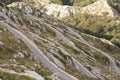 Narrow and extreme road to highest peak Sveti Jure Saint George of Biokovo national park, Croatia photo