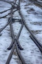 railroad in snow