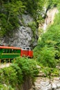 Narrow Gauge Railroad in Guamskoe gorge Royalty Free Stock Photo