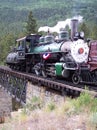 Narrow Gauge railroad locomotive in Colorado