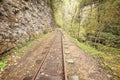 Narrow gauge railway. Guama gorge. Royalty Free Stock Photo
