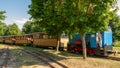 Narrow-gauge railway in HajnÃÂ³wka. Royalty Free Stock Photo