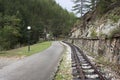 Narrow gauge railway in Mokra Gora Serbia Royalty Free Stock Photo