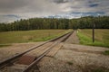 Narrow gauge railway near Weitra town in Austria