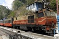 Railway engine of toy train at Shimla Kalka train at station Royalty Free Stock Photo