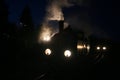 Narrow gauge steam locomotive Tx27 - night scene
