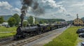 Narrow Gauge Steam Passenger Train, Getting Ready to Leave Orbisonia Station Royalty Free Stock Photo