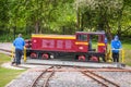 Narrow gauge train locomotive in Ruislip